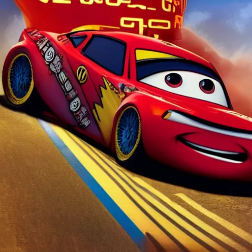 Image similar to lightning mcqueen is a volkswagen jetta