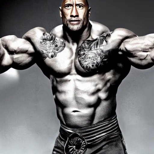 Image similar to Dwayne Johnson as robot