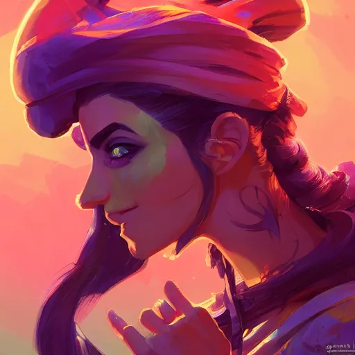 Image similar to profile portrait, maya ali mage, gloomhaven, dynamic lighting, gaudy colors, octane render aesthetic, matte painting concept art, official fanart behance hd artstation by jesper ejsing, by rhads and makoto shinkai and lois van baarle and ilya kuvshinov and rossdraws