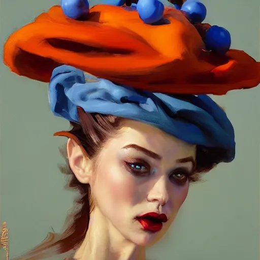 Prompt: greg manchess portrait of a jester hat, organic painting, sunny day, matte painting, bold shapes, hard edges, street art, trending on artstation, by huang guangjian, gil elvgren, ruan jia, randy vargas, greg rutkowski