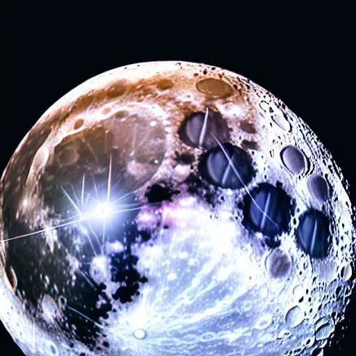 Image similar to photo of moon falling on the earth