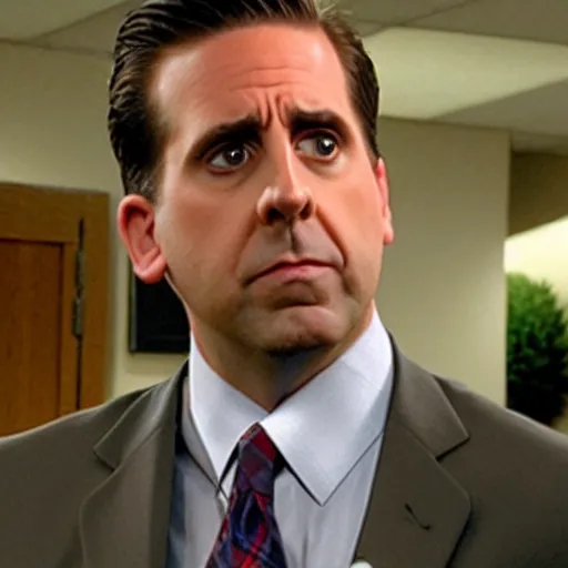 Prompt: michael scott pretending to be jim from the office