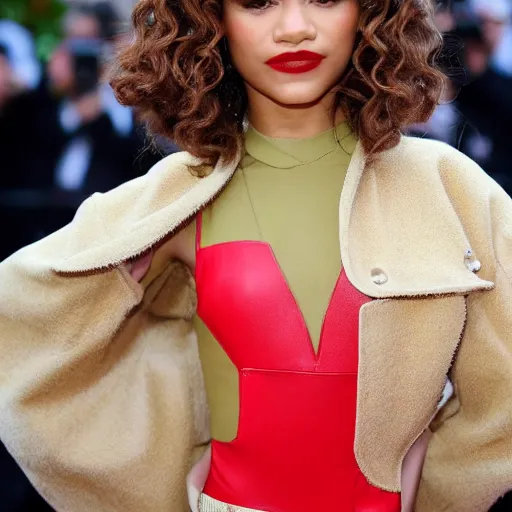 Image similar to zendaya cosplaying as an apple