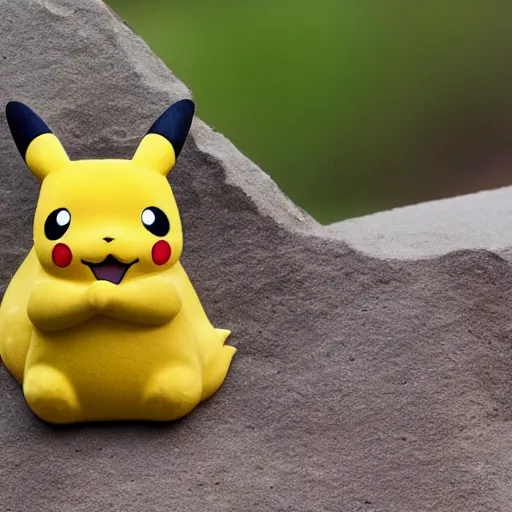 Image similar to a sandstone pikachu