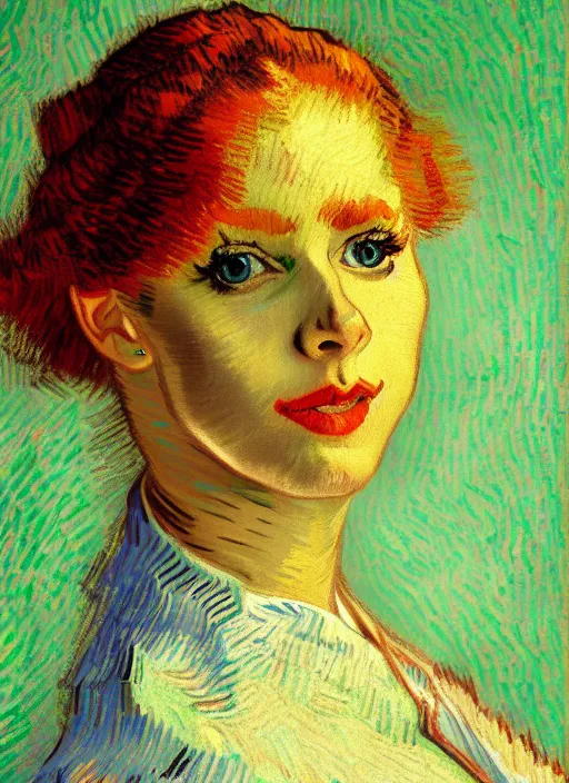 Prompt: portrait of a beautiful parisian dancer, detailed face in painting, beautiful expressionist oil painting masterpiece, 8 k resolution, smooth, sharp focus, pastel color palette, trending on artstation, by van gogh