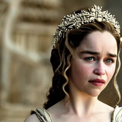 Prompt: Emilia Clarke as a Greek Goddess