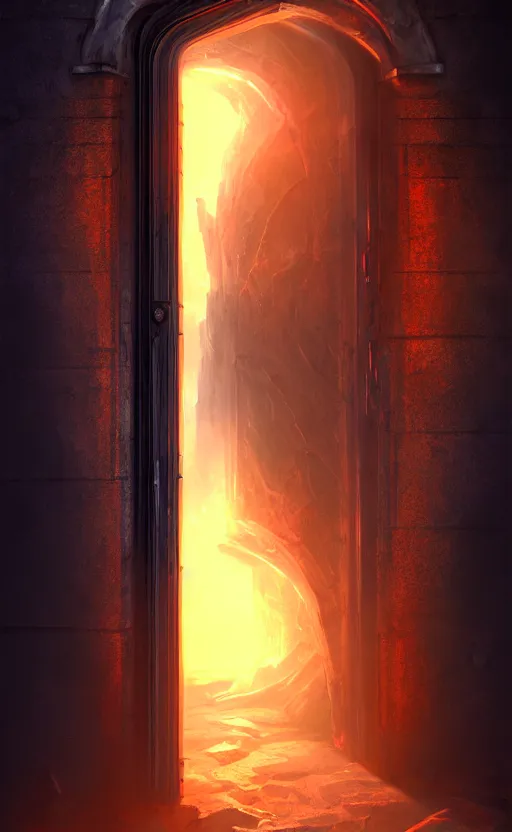 Prompt: a gate into hell, portal, doorway, dynamic lighting, ambient lighting, atmospherical, photorealistic fantasy concept art, trending on art station, stunning visuals, creative, cinematic, ultra detailed