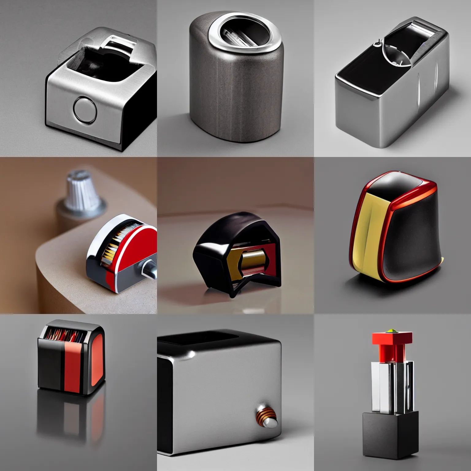 Prompt: a pencil sharpener designed by ron arad