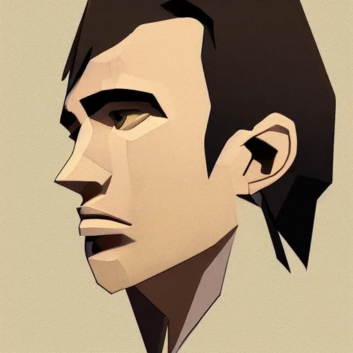 Prompt: social network avatar of young male with dark hair, cubism, extremely detailed, trending on Artstation