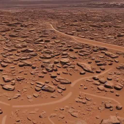 Image similar to a mars city, 8k photography, hd, detailed, susnet