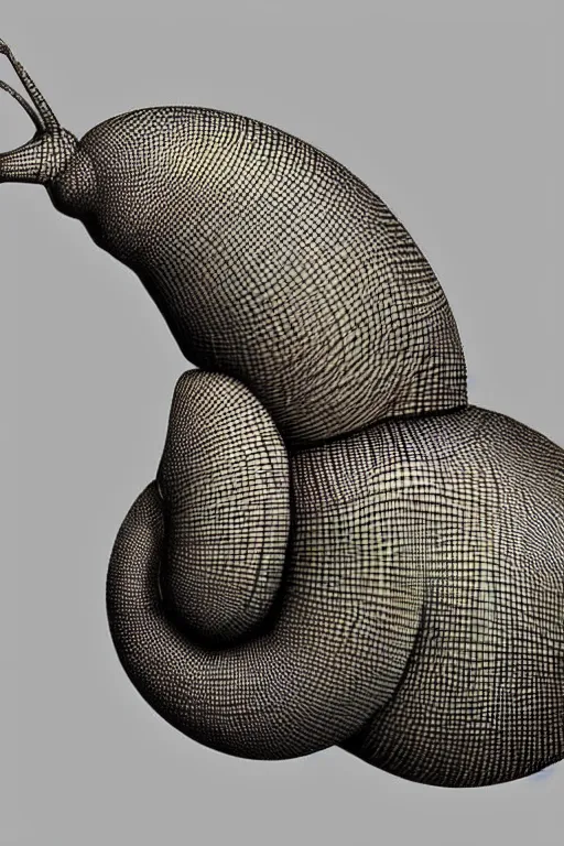 Prompt: snail crow hybrid, photorealistic 3 d render 4 k