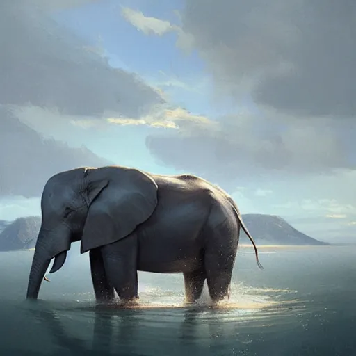 Prompt: loxodon by greg rutkowski