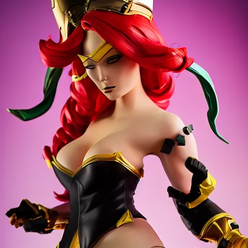 Prompt: miss fortune from league of legends, actionfigure, studio lighting, product shoot