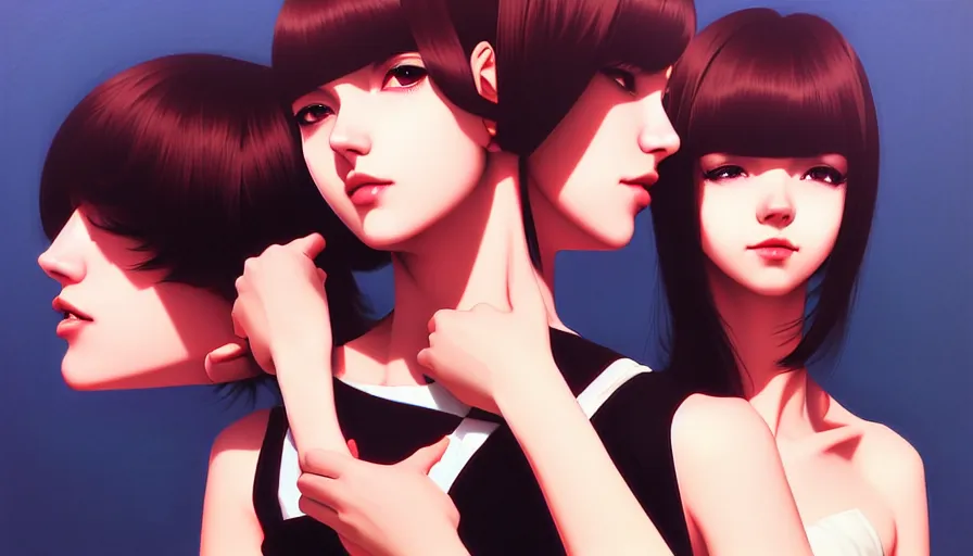 Prompt: the two complementary forces that make up all aspects and phenomena of life, by ilya kuvshinov