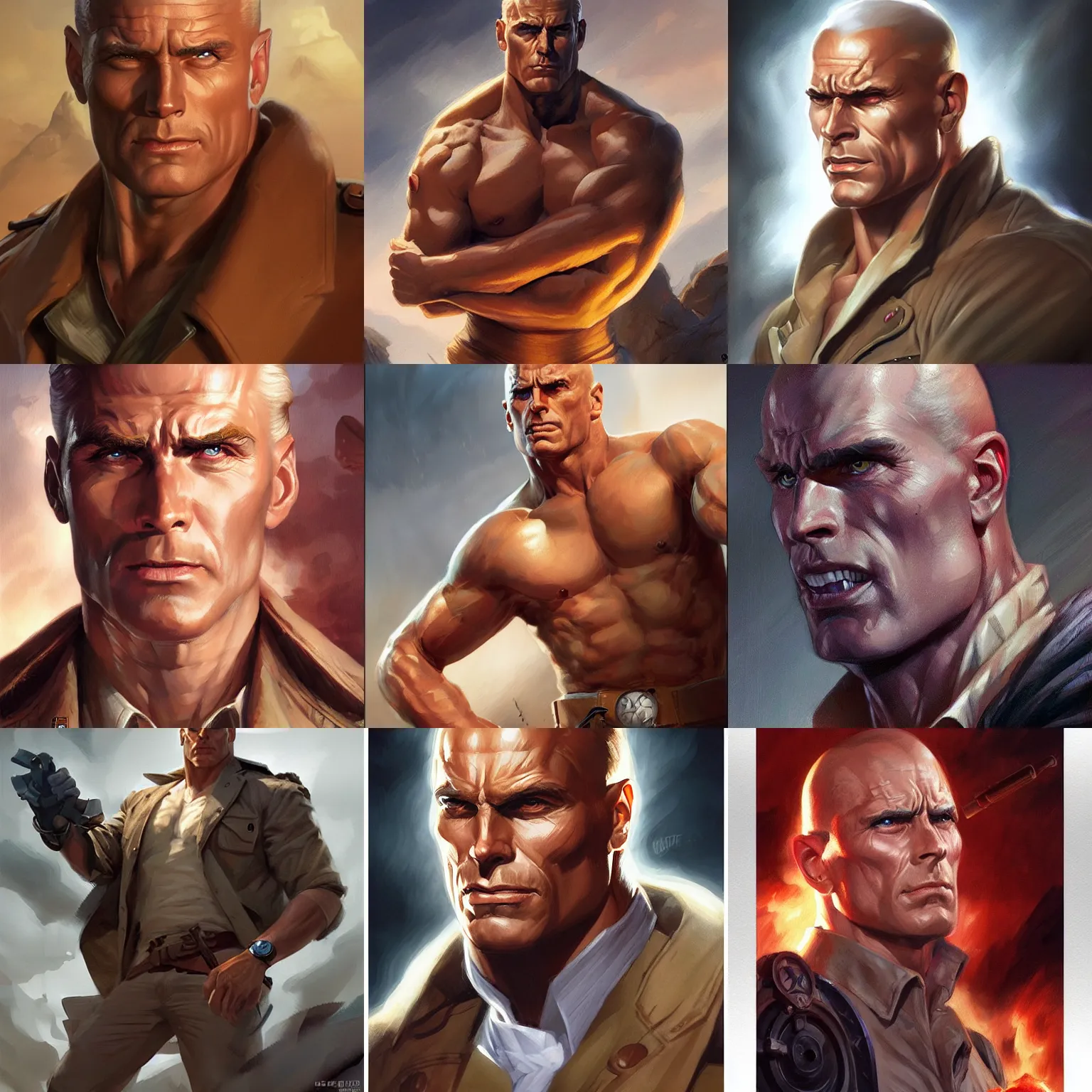 Image similar to doc savage, D&D, fantasy, portrait, highly detailed, digital painting, trending on artstation, concept art, sharp focus, illustration, art by artgerm and greg rutkowski and magali villeneuve