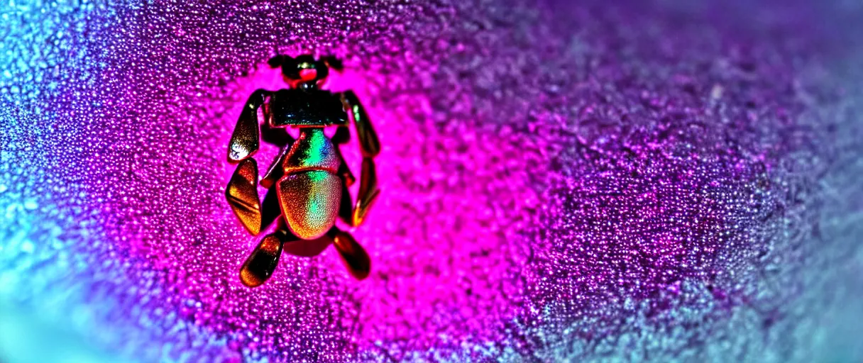 Image similar to high quality close-up photo scarab!! jeweled pearlescent gorgeous hyperdetailed moody pink lighting low angle hd 8k sharp shallow depth of field