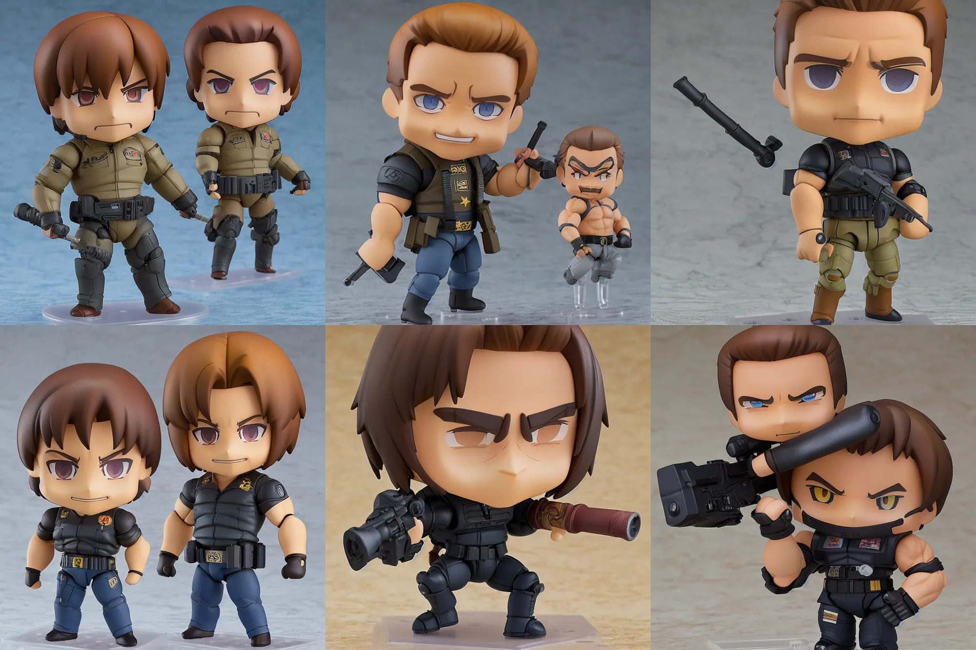 Prompt: Arnold Schwarzenegger, An anime Nendoroid of Arnold Schwarzenegger, figurine, detailed product photo