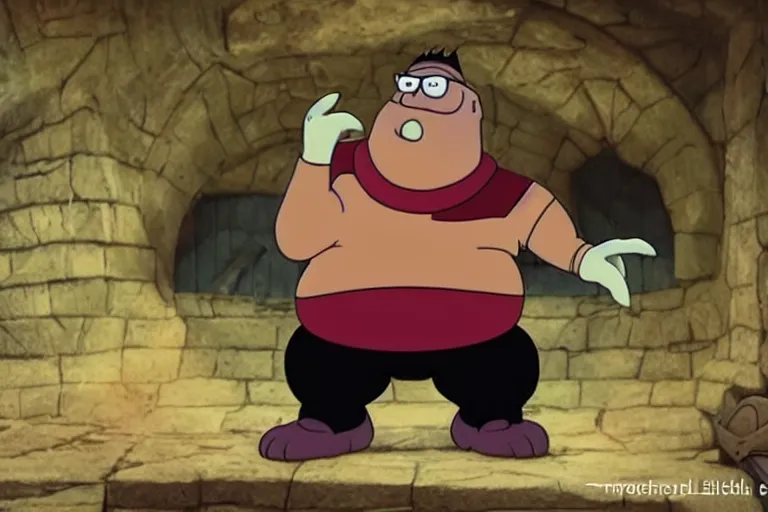 Image similar to peter griffin, goblin, scary, Claymation style