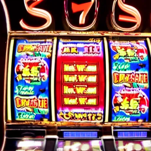 Prompt: fat blonde man losing money on a slot machine