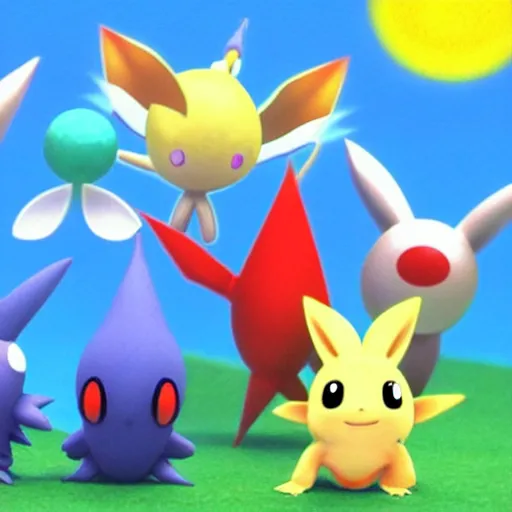 Image similar to Pikmin in the style of Pokémon anime