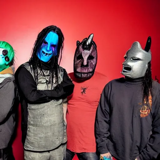 Image similar to slipknot my little pony