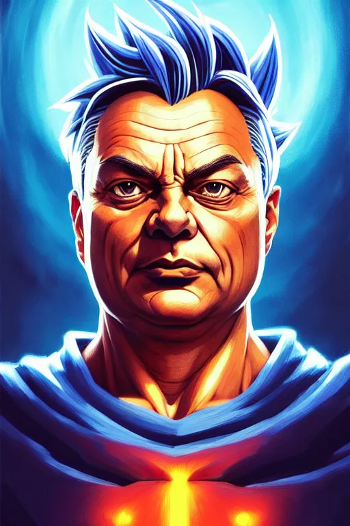 Prompt: a highly detailed beautiful portrait of Viktor Orban reaching super saiyan level 3, highly detailed, 2d game fanart behance hd by Jesper Ejsing, by RHADS, Makoto Shinkaih and Lois van baarle, ilya kuvshinov, rossdraws global illumination, cinematic, hyper-realistic, depth of field, coherent, high definition, 8k resolution octane renderer, artstation