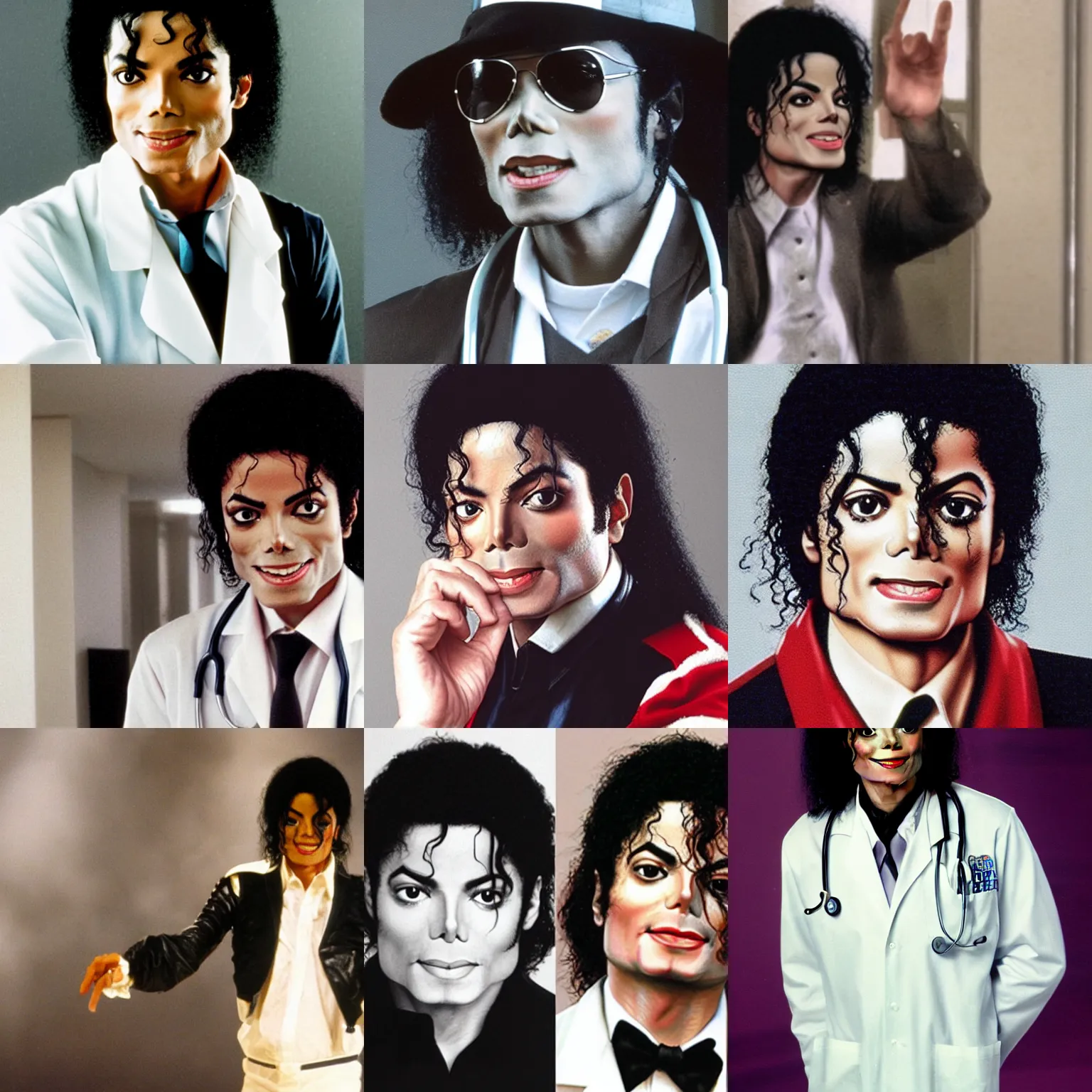 Prompt: michael jackson as a doctor