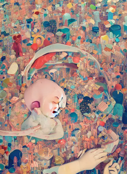 Image similar to photograph of a surreal contemporary ceramic sculpture, by victo ngai, by hikari shimoda