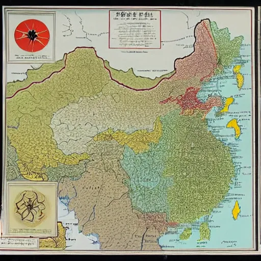 Image similar to 1 9 6 0 s map of three kingdoms - era china