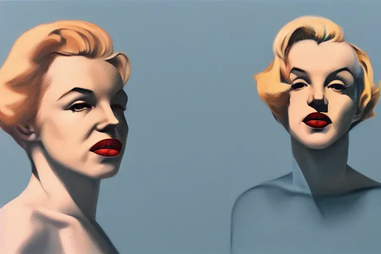 Image similar to portrait of merlyn monroe artwork by tim eitel
