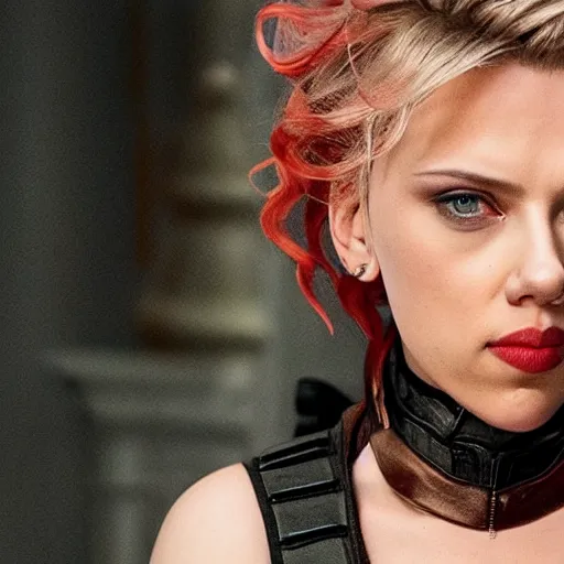 Prompt: scarlett johansson as vi from arcane