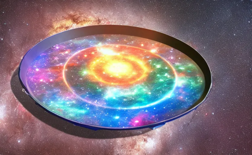 Image similar to the universe in a frisbee