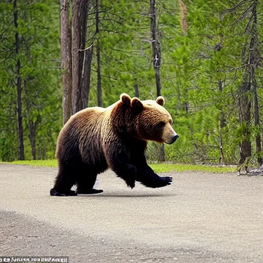 Image similar to a bear entering in picnic are, people are panicking and running