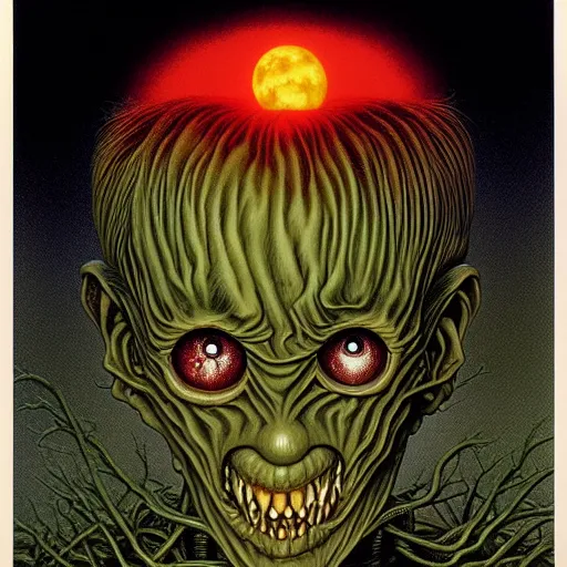 Image similar to a horror portrait by junji ito, michael whelan, roger dean, bob eggleton, lisa frank, vladimir kush, kubrick, james gurney, giger