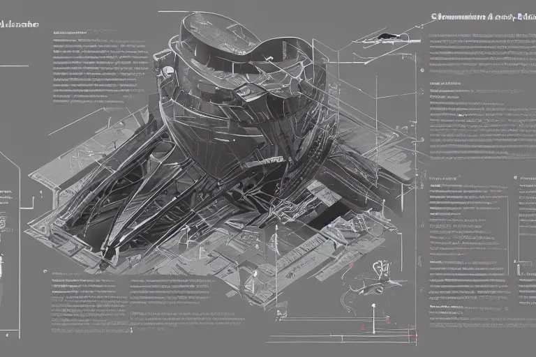 Image similar to schematic diagram of Black Mesa, built, book, page, detailed, cross section, trending on artstation, cgsociety, Ralph McQuarrie and Greg Rutkowski