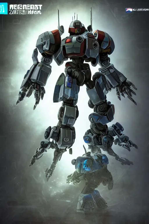 Image similar to mechwarrior 5 : mercenaries mech megaman transformer robot boss tank engine game octane render, 4 k, hd 2 0 2 2 3 d cgi rtx hdr style chrome reflexion glow fanart, global illumination ray tracing hdr fanart arstation by ian pesty by jesper ejsing pixar and disney unreal zbrush central hardmesh