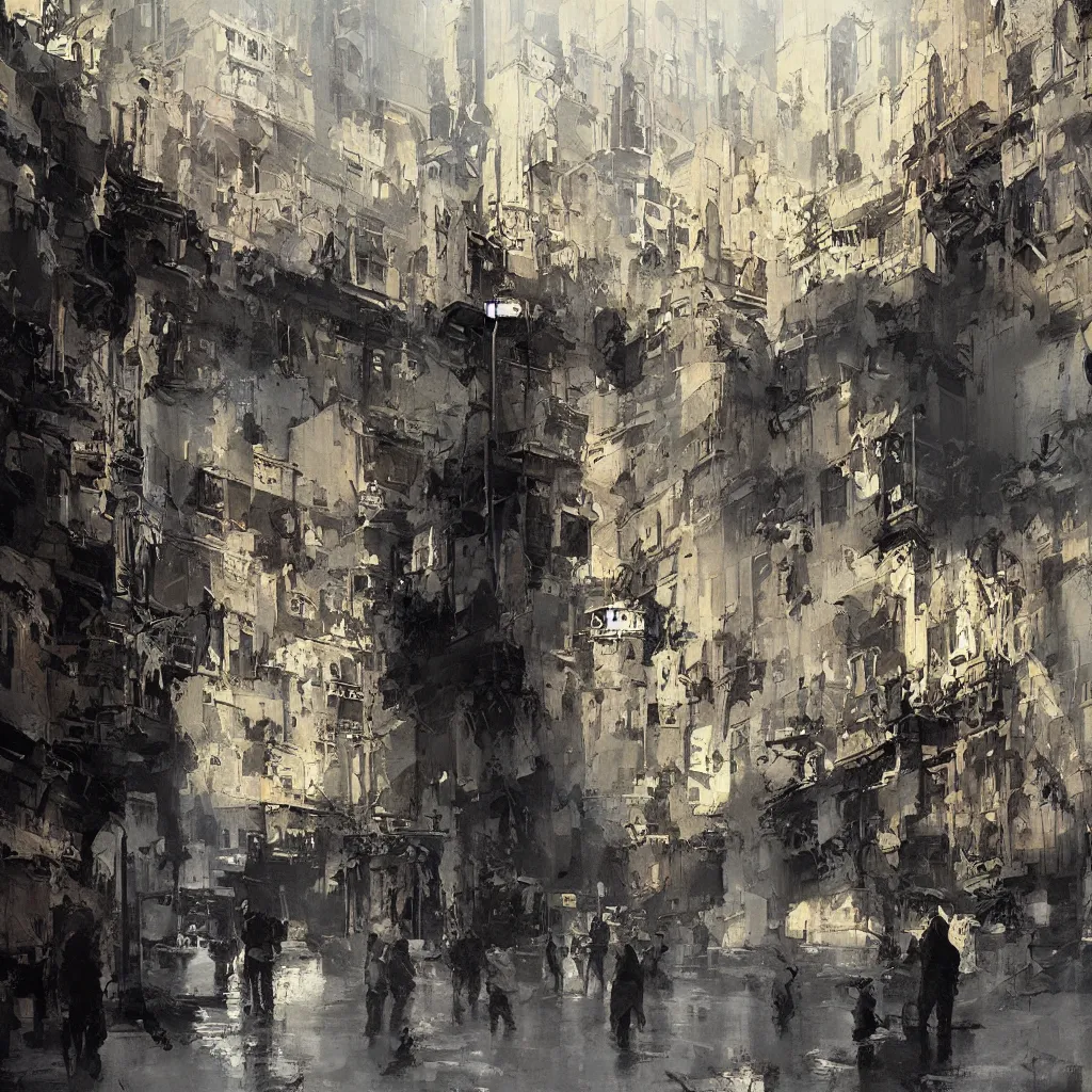 Image similar to tbilisi painted by jeremy mann