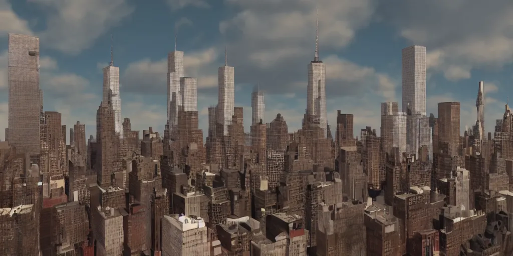 Image similar to a sentient bottle of malort destroying new york city skyline, skyline destruction, jeppsons malort, hd realistic, unreal engine, supervillain art