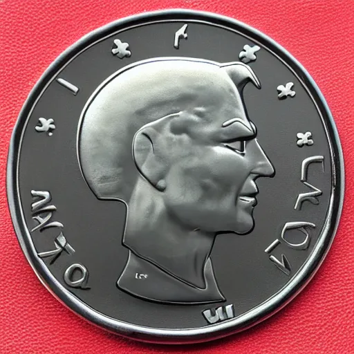 Image similar to gray alien silver coin
