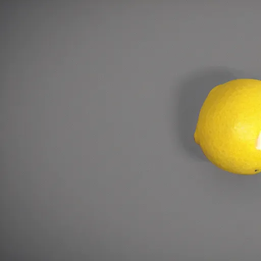 Image similar to a render of a low polygon lemon, unreal engine