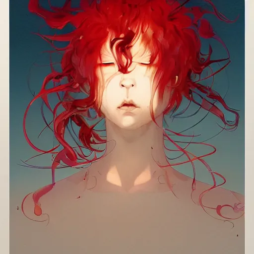 Image similar to prompt : flames and blades character portrait soft light painted by james jean and katsuhiro otomo and erik jones, inspired by evangeleon anime, smooth face feature, intricate oil painting, high detail illustration, sharp high detail, manga and anime 1 9 9 9