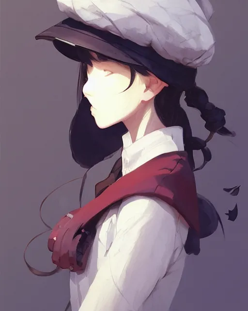 Image similar to girl with beret, sharp details, sharp focus, elegant, highly detailed, illustration, by Jordan Grimmer and greg rutkowski and PiNe(パイネ) and 薯子Imoko and 香川悠作 and wlop and maya takamura, intricate, beautiful, Trending artstation, pixiv, digital Art