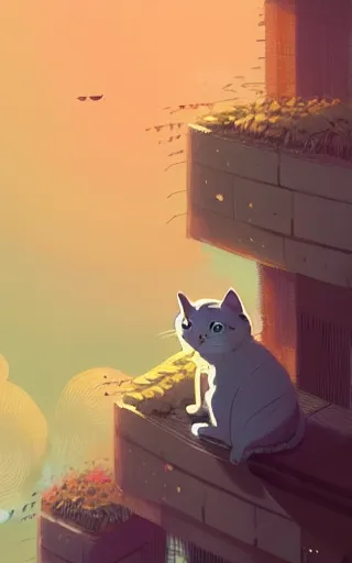 Image similar to cute cat, by victo ngai and andreas rocha and greg rutkowski, trending on artstation, unreal engine, 8 k hd wallpaperjpeg artifact, blur, artfact