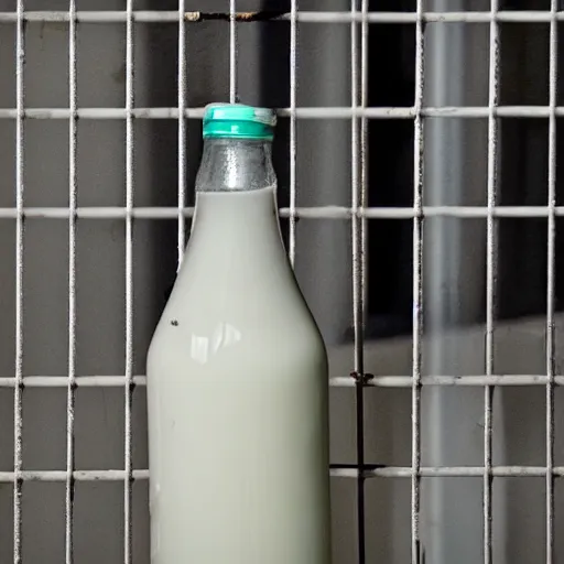 Image similar to bottle of milk inside a jail cell