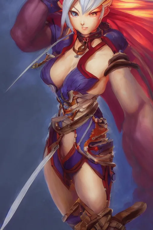 Image similar to Nina from breath of fire 4 for blade and soul concept art on a render by the artist Hyung tae Kim , Jiyun Chae, Joe Madureira, trending on Artstation by Hyung tae Kim, artbook, Stanley Artgerm Lau, WLOP, Rossdraws