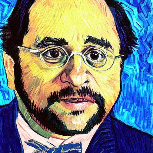Prompt: Danny Devito painting byVincent-Van-Gogh