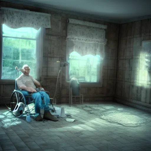 Prompt: wouldn't it be nice if we were older, 3d render, hyperrealistic, realistic lighting