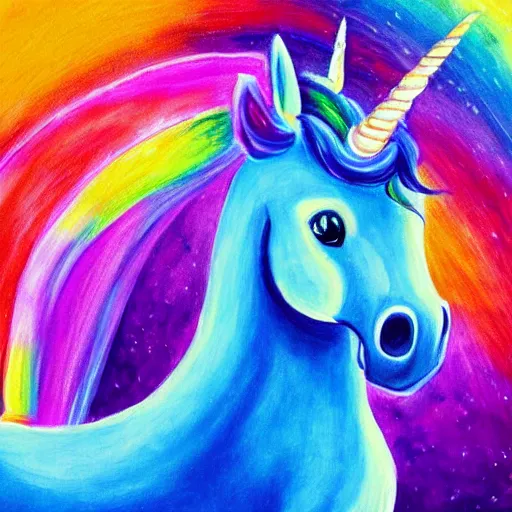 Prompt: a unicorn dancing and painting, very detailed, concept art, 8 k, vivid colors, rainbow,