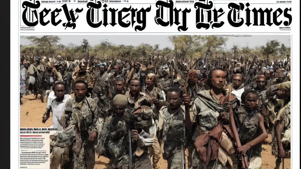 Image similar to ethiopian civil war, derg, in the cover of new york times