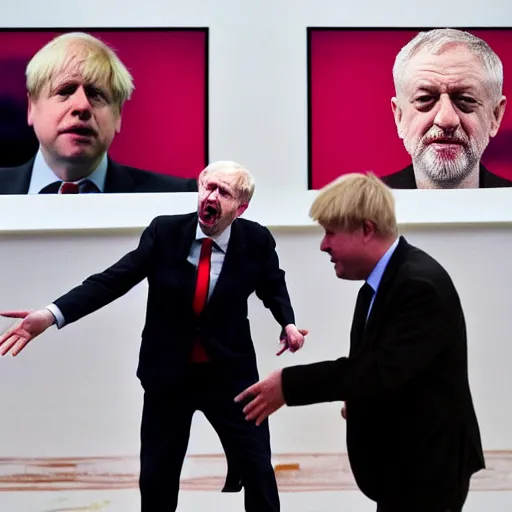Image similar to comrade corbyn battles boris johnson